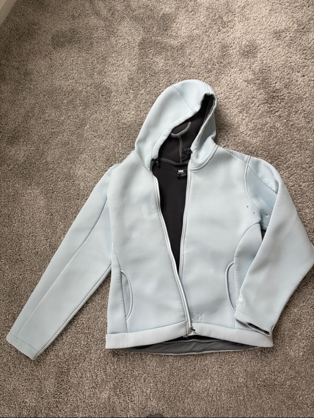 Helly Hansen Scuba - Light Blue Hooded Fleece-Lined Jacket